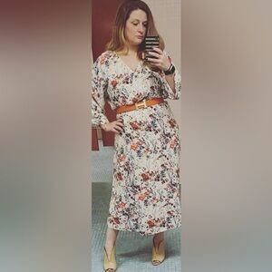 EUC Kori Faux Wrap Floral Dress